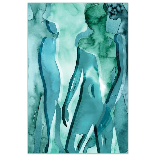 Empire Art Direct 48" x 32" Water Women II Frameless Free Floating Tempered Glass Wall Art